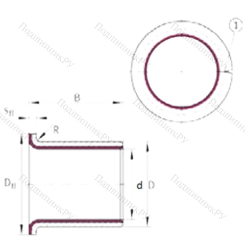 Подшипник скольжения EGF 20165-E 40