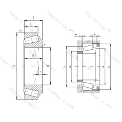 Подшипник роликовый радиально-упорный K-JLM