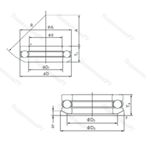 Подшипник шариковый упорный 53434U