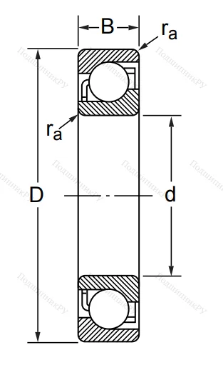 Радиально-упорный шариковый подшипник 7311 B/DB (266311 ГОСТ) в Волгограде