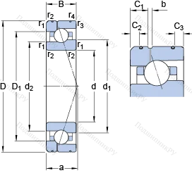 Подшипник 7008 CE/HCP 4AL 1
