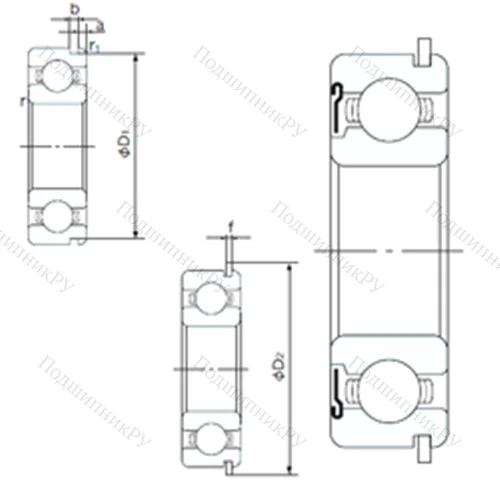 Подшипник шариковый радиальный 6914ZNR