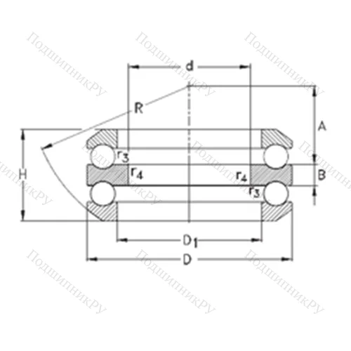 Подшипник шариковый упорный 54412-MP