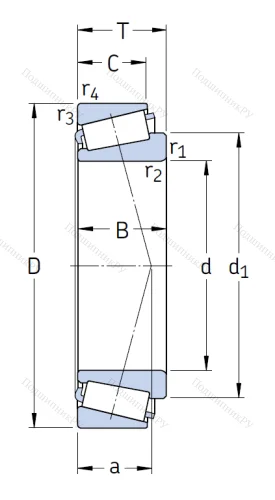 Конический роликовый подшипник 32005 X/Q от производителя  SKF