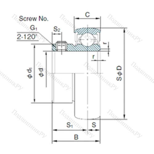 Подшипник шариковый радиальный B 1