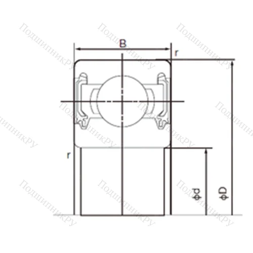 Подшипник шариковый радиальный 6302-2NKE