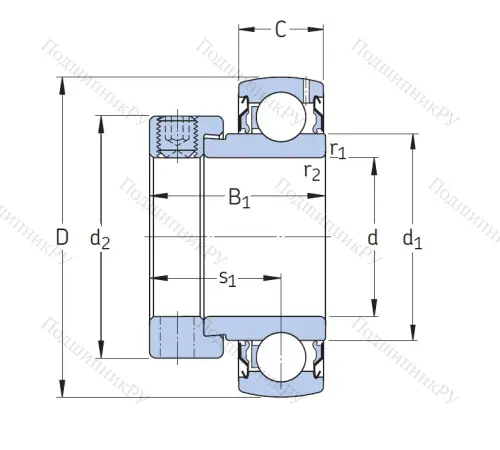 Корпусный подшипник YET 205 в Волгограде