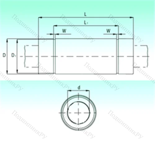 Подшипник шариковый линейный KBL 0845 от производителя  NBS Подшипник шариковый линейный KBL 0845 от производителя  NBS