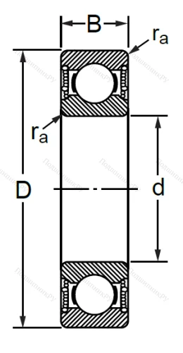 Шариковый однорядный подшипник 1000804 2RS (6804 2RS) в Волгограде