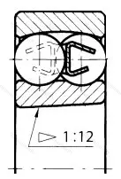Подшипник  111207 (1207K) размер 35x72x17