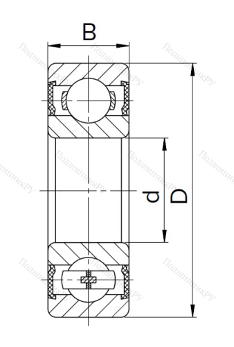 Миниатюрный шариковый подшипник 180026 T (626 2RST) в Волгограде