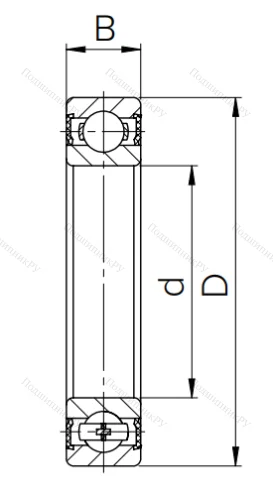 Шариковый однорядный подшипник 180316 (6316 2RS) в Волгограде