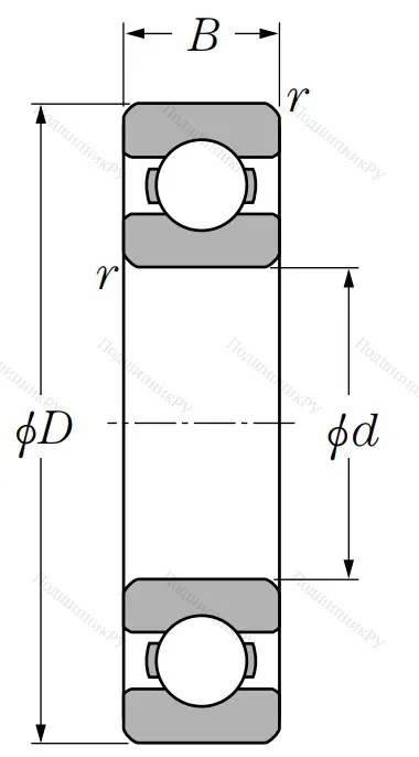 Однорядный шариковый подшипник