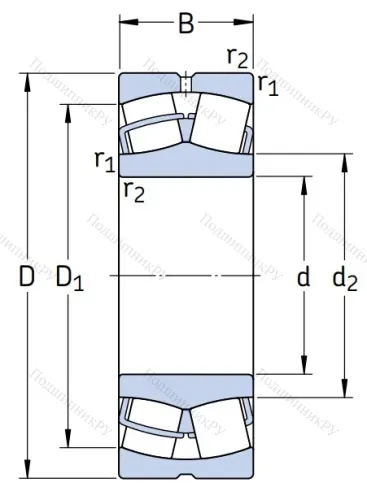 Сферический роликовый подшипник 23080 CC/W 33 от производителя  SKF