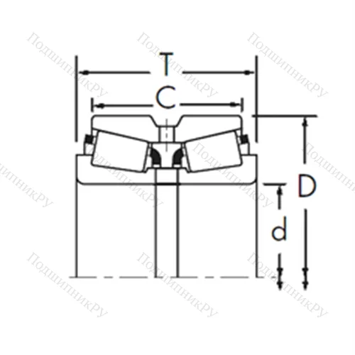 Подшипник роликовый радиально-упорный HM 261049/HM 261010CD+HM 261049XC от производителя  TIMKEN Подшипник роликовый радиально-упорный HM 261049/HM 261010CD+HM 261049XC от производителя  TIMKEN