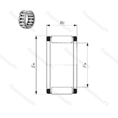 Подшипник игольчатый радиальный KT 202614 EG