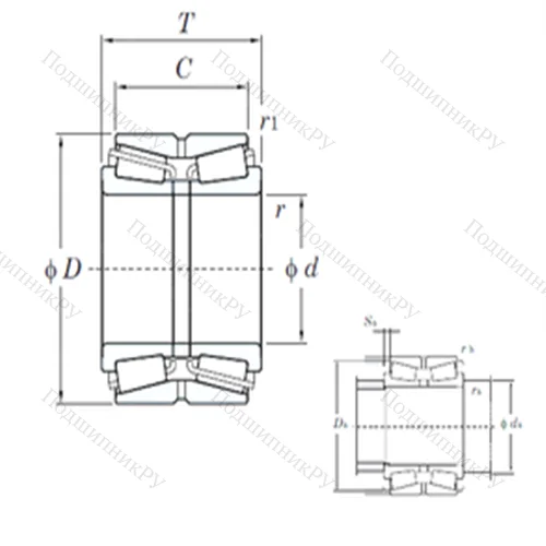 Подшипник роликовый радиально-упорный 46T 32318JR/115 от производителя  KOYO