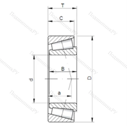 Подшипник роликовый радиально-упорный JF 4049/10