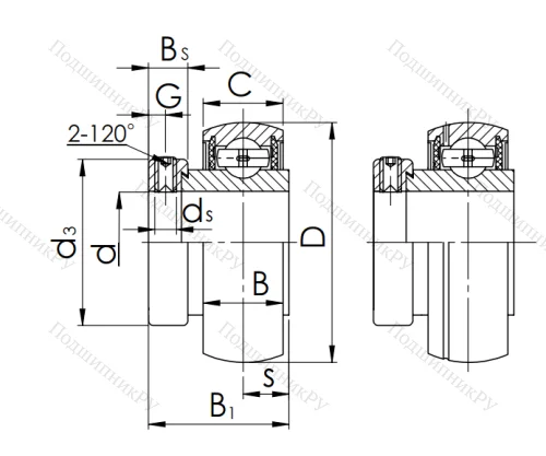 Корпусный подшипник SA 206 (AEL 206) 82HP15FIJB в Волгограде