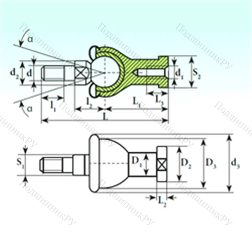 Подшипник скольжения сферический SQZ 16 C RS