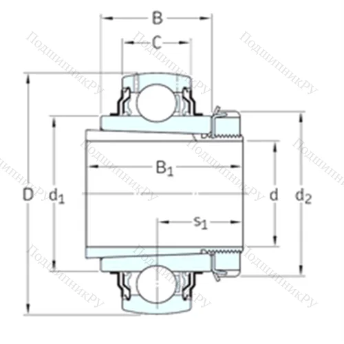 Подшипник шариковый радиальный YSA 213-2FK+HS 2313 от производителя  SKF Подшипник шариковый радиальный YSA 213-2FK+HS 2313 от производителя  SKF