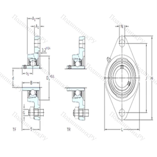 Подшипниковый узел шариковый радиальный FYTB 20 FM