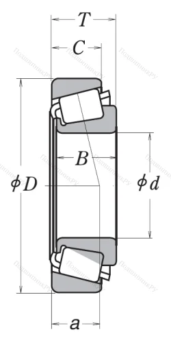 Конический роликовый подшипник HR 32217 J от производителя  NSK