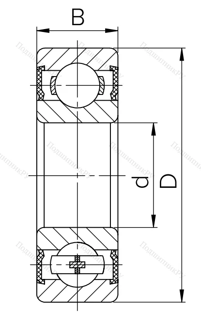 Миниатюрный шариковый подшипник 180023 T (623 2RST) 494NZJCRNG в Волгограде