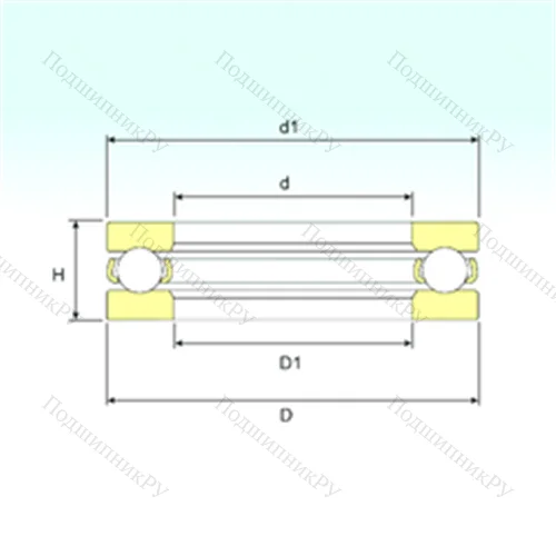 Подшипник шариковый упорный 350550
