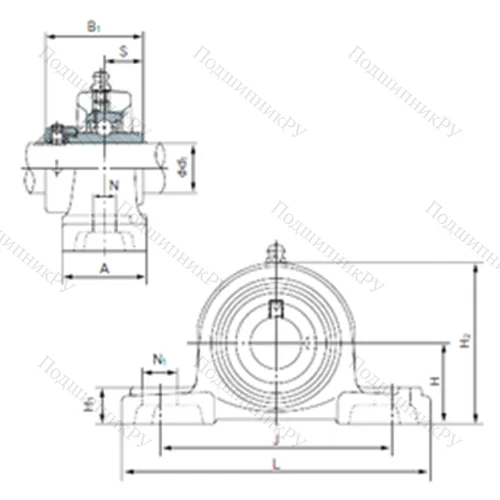 Подшипниковый узел шариковый радиальный UGP 204