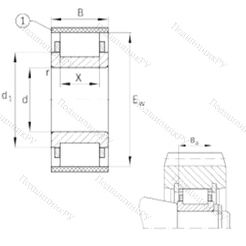 Подшипник роликовый радиальный RN 2209-E-MPBX