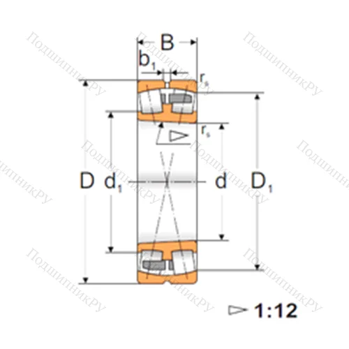 Подшипник роликовый радиальный самоцентрирующийся 22308K