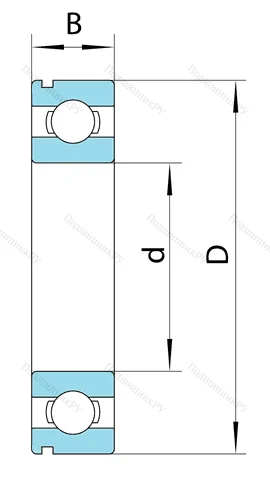Шариковый однорядный подшипник 50316 (6316 N) в Волгограде