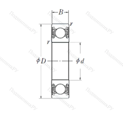 Подшипник шариковый радиальный MR 163110-2RS