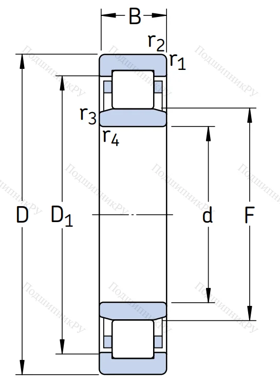 Роликовый цилиндрический подшипник