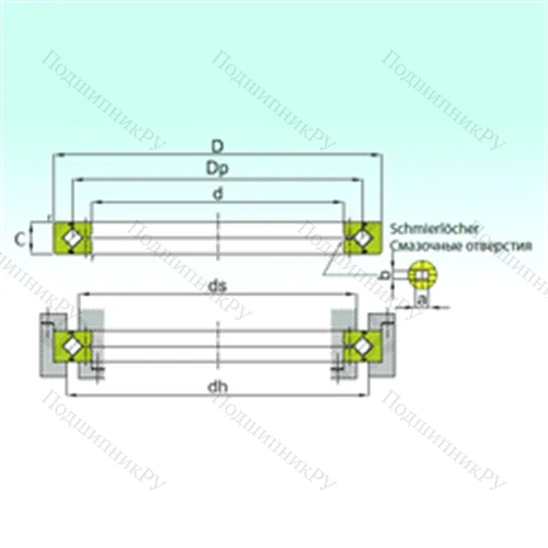 Подшипник роликовый опорно-поворотный RE 24025 от производителя  ISB