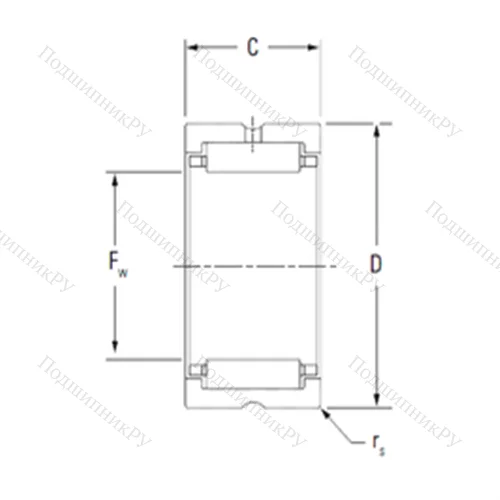 Подшипник игольчатый радиальный HJ-729640