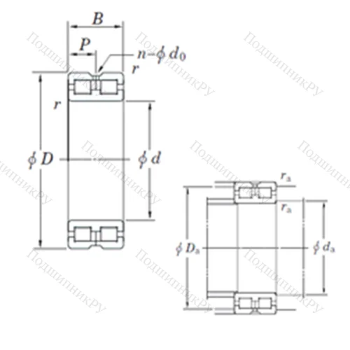 Подшипник роликовый радиальный DC 4836AVW от производителя  KOYO Подшипник роликовый радиальный DC 4836AVW от производителя  KOYO