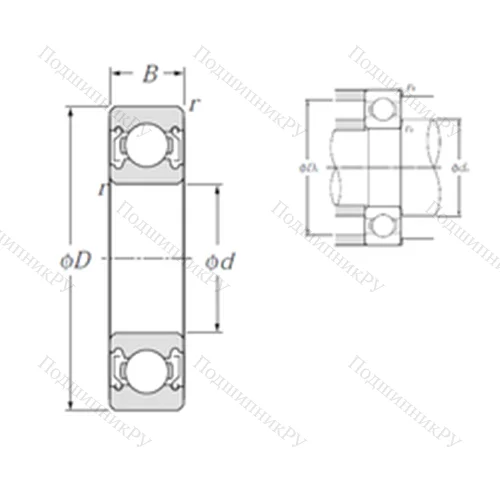 Подшипник шариковый радиальный 6804ZZ от производителя  NTN Подшипник шариковый радиальный 6804ZZ от производителя  NTN
