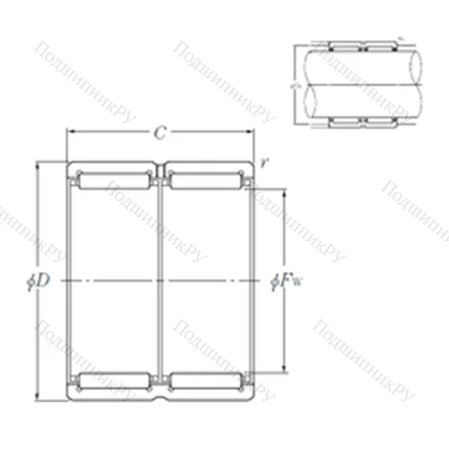 Подшипник игольчатый радиальный RNA 6905R