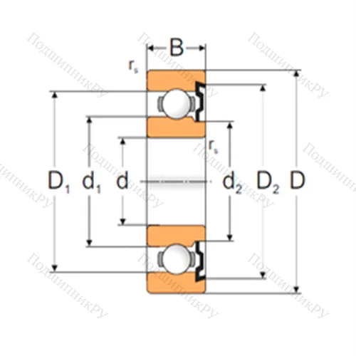 Подшипник шариковый радиальный 6203-ZP