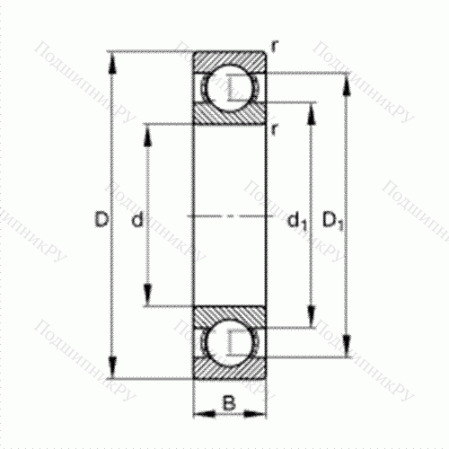 Подшипник шариковый радиальный 61804 от производителя  FAG Подшипник шариковый радиальный 61804 от производителя  FAG