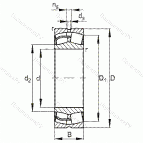 Подшипник роликовый самоустанавливающийся 24028-E 1 от производителя  FAG Подшипник роликовый самоустанавливающийся 24028-E 1 от производителя  FAG