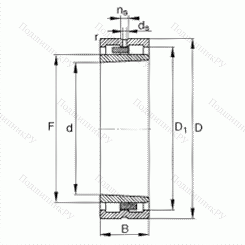 Подшипник роликовый радиальный NNU 49/500-S-K-M-SP от производителя  FAG Подшипник роликовый радиальный NNU 49/500-S-K-M-SP от производителя  FAG