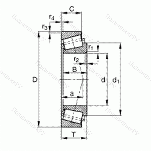 Подшипник роликовый конический T 2EE 040 от производителя  FAG Подшипник роликовый конический T 2EE 040 от производителя  FAG