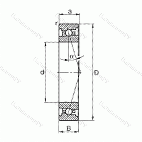 Подшипник шпиндельный HS 7014-C-T-P 4S от производителя  FAG Подшипник шпиндельный HS 7014-C-T-P 4S от производителя  FAG