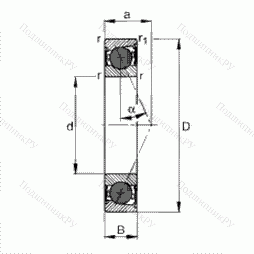 Подшипник шпиндельный HCB 7205-E-2RSD-T-P 4S от производителя  FAG Подшипник шпиндельный HCB 7205-E-2RSD-T-P 4S от производителя  FAG