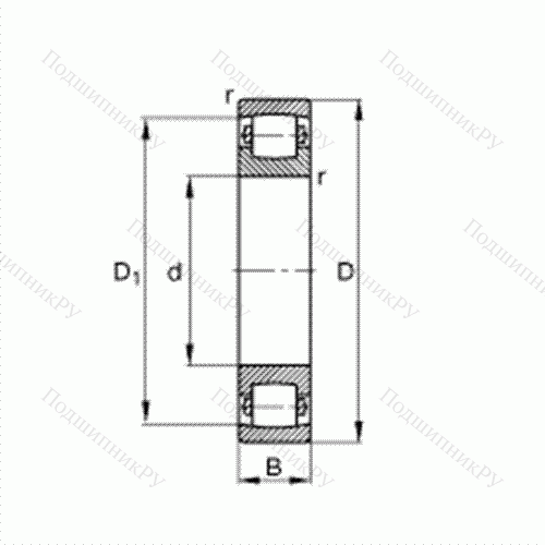 Подшипник роликовый однорядный сферический 20330-MB от производителя  FAG Подшипник роликовый однорядный сферический 20330-MB от производителя  FAG
