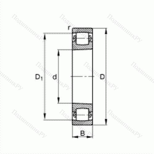 Подшипник роликовый однорядный сферический 20313-K-MB-C 3 от производителя  FAG Подшипник роликовый однорядный сферический 20313-K-MB-C 3 от производителя  FAG