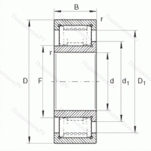 Подшипник роликовый радиальный ZSL 192318-TB от производителя  INA Подшипник роликовый радиальный ZSL 192318-TB от производителя  INA